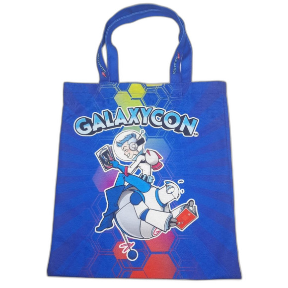 GalaxyCon Souvenir Tote Bag Canvas Blue Unisex Fandom Convention Pop Culture - Picture 1 of 3